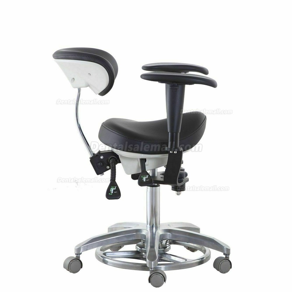 Qiyuan Dental Microscope Dynamic Chair Saddle Stool Dentist Chair w/ Foot Base SDS-PB1